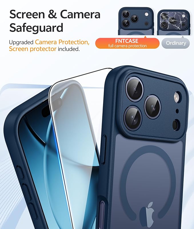 FNTCASE for iPhone 17 Pro Case: Translucent Matte Cases - Image 4