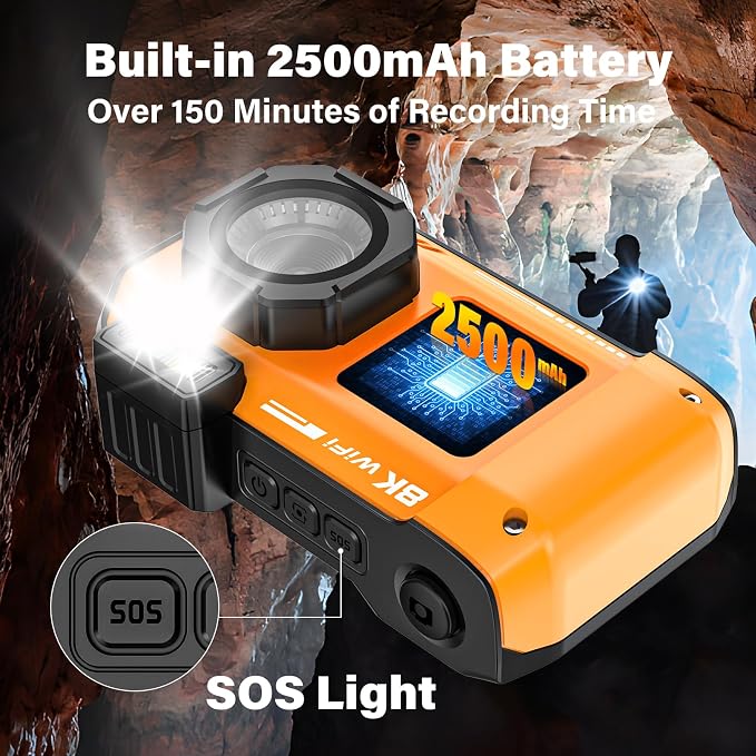 8K Underwater Camera, WiFi 33FT 70MP Waterproof Camera - Image 5