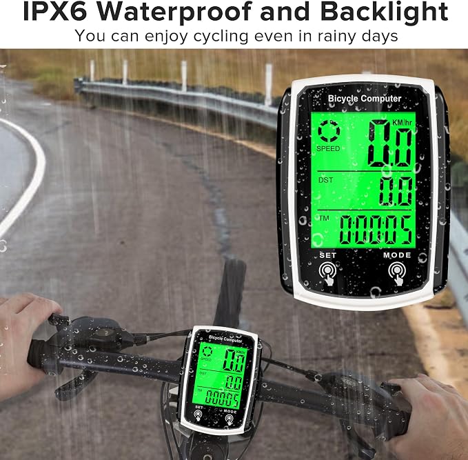 Bike Computer and Bicycle Odometer Wired MPH KM/H Bike Speedometer - Image 4