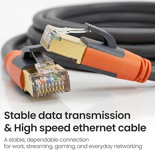 Cat 8 Ethernet Cable 100ft, High Speed LAN Cables 40Gbps 2000MHz Shielded - Image 2