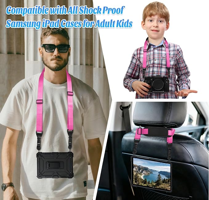 Padded iPad Binocular Camera Shoulder Strap, Nylon Neck Lanyard Strap - Image 3