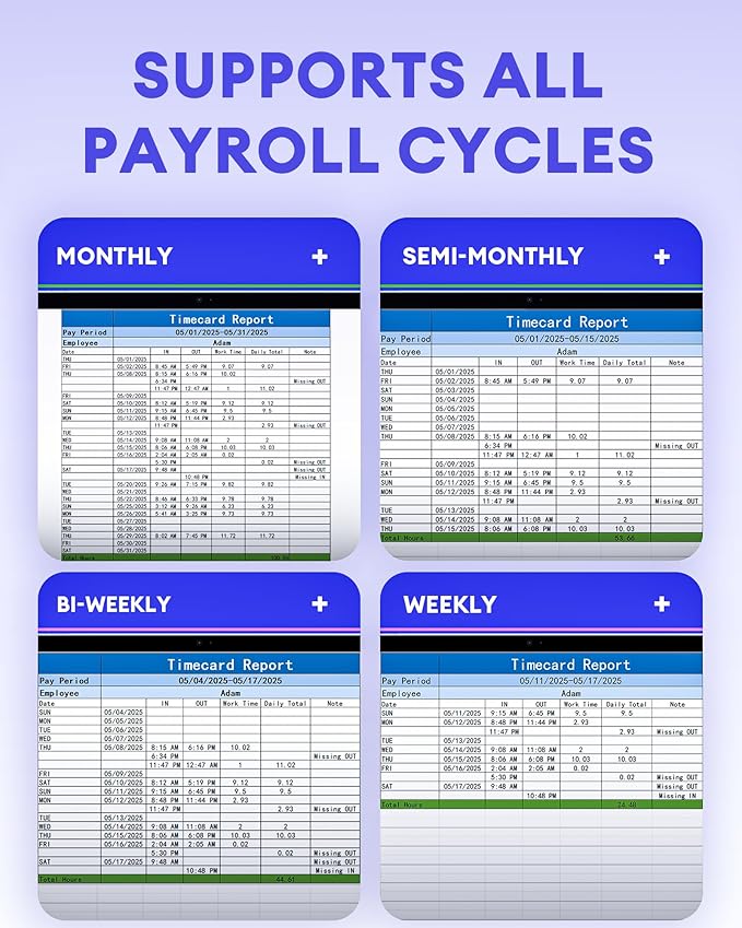 NGTeco APP-Based Time Clock for Employees Small Business, Automatic Fingerprint - Image 6