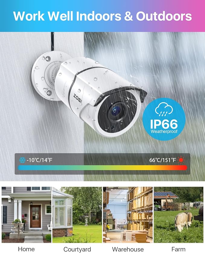 ZOSI 2MP 1080P HD-TVI CCTV Home Security Camera - Image 5