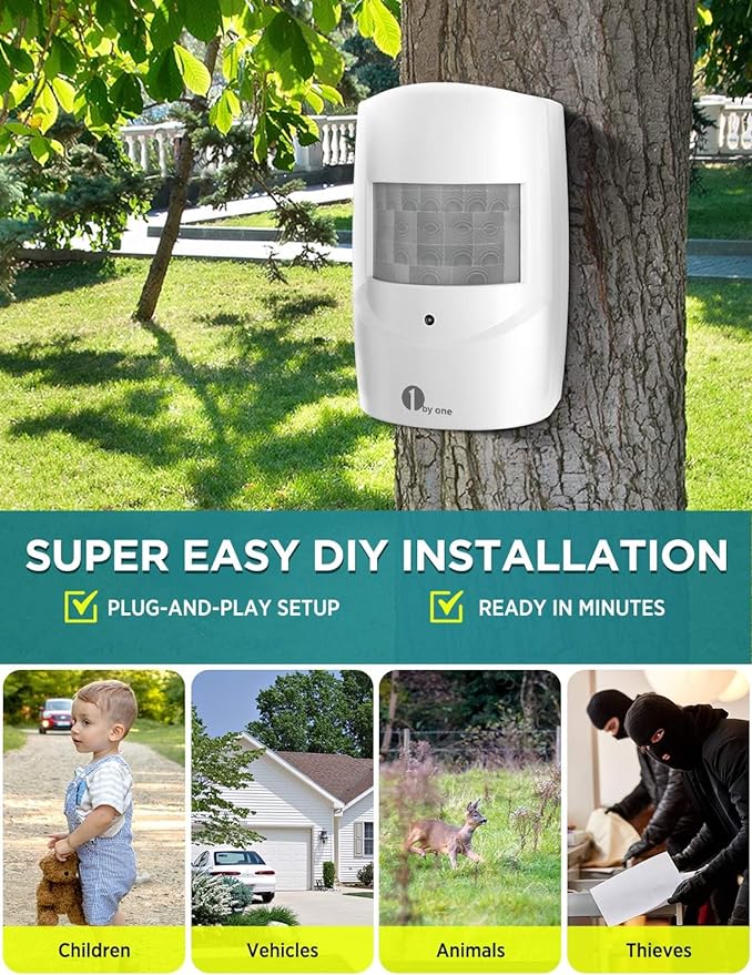 Driveway Alarm Wireless Outside, 1 BY ONE Motion Sensor Alarm 1000ft/300m Range - Image 5