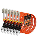 6 Pack ST to LC Fiber Patch Cable OM1 3M, Fiber Optic Cable by VANDESAIL