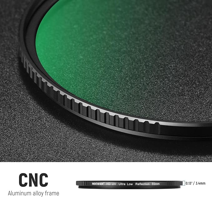 NEEWER 55mm Ultra Low Reflectivity UV Lens Filter, UV Protection Filter - Image 6