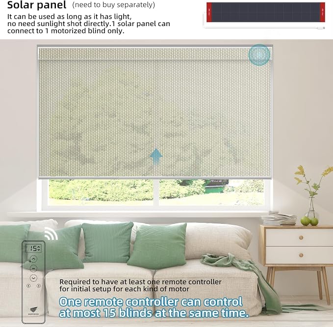 SmartWings Motorized Roller Shades 5% Openness Work - Image 2