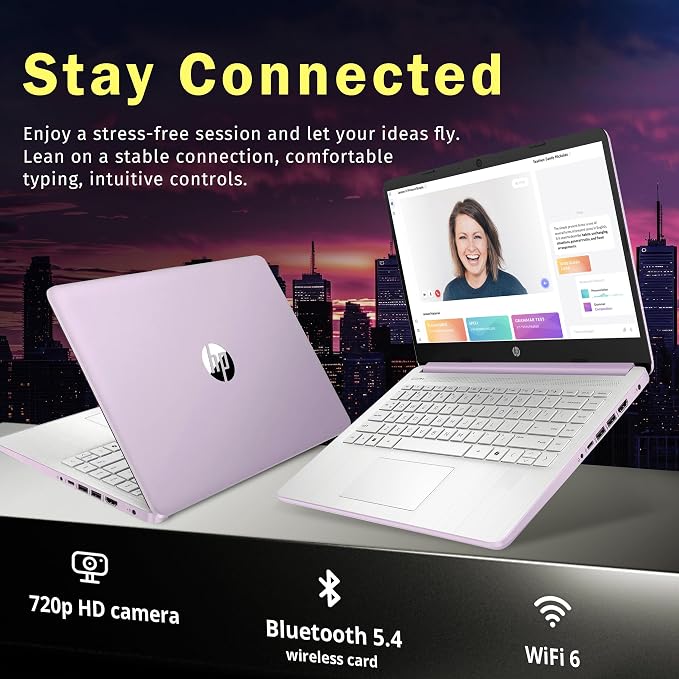 HP Stream 14" HD Student & Business Laptop, Intel Processor N150, 16GB RAM, 1.12TB Storage (128GB UFS + 1TB Docking Station), Intel Graphics, 1 Year Office 365, Wi-Fi 6, Win 11, Purple - Image 5