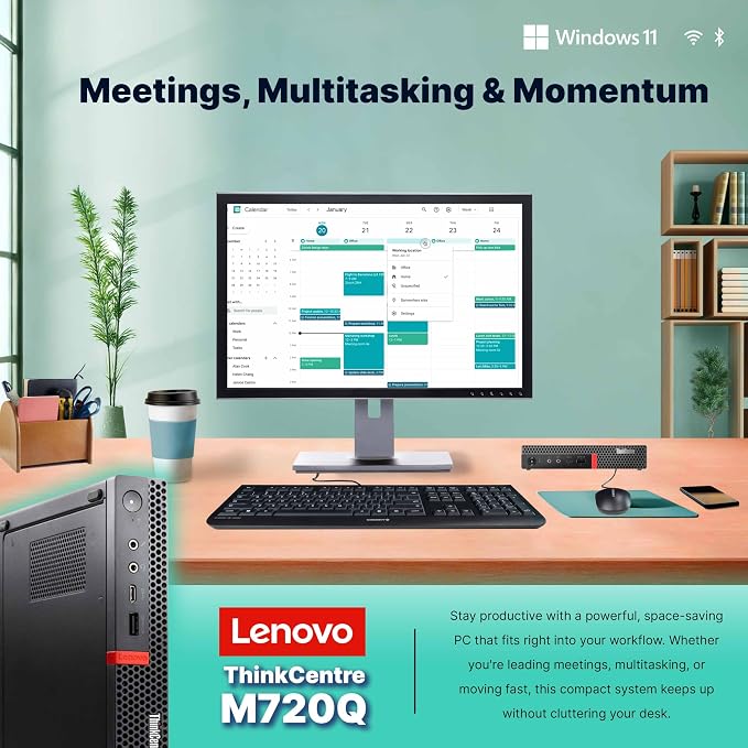Lenovo M720Q ThinkCentre Mini PC | Windows 11 Pro | Intel i5-8400T | 16GB RAM + 500GB NVME | 5G WiFi + BT | Home or Office Micro Desktop Computer (Renewed) - Image 8