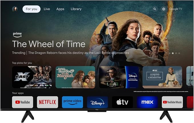 TCL 50-Inch Class S5 4K UHD LED Smart TV with Google TV (50S551G, 2024 Model), Google Assistant Built-in with Voice Remote, Compatible with Alexa, Streaming Television - Image 9