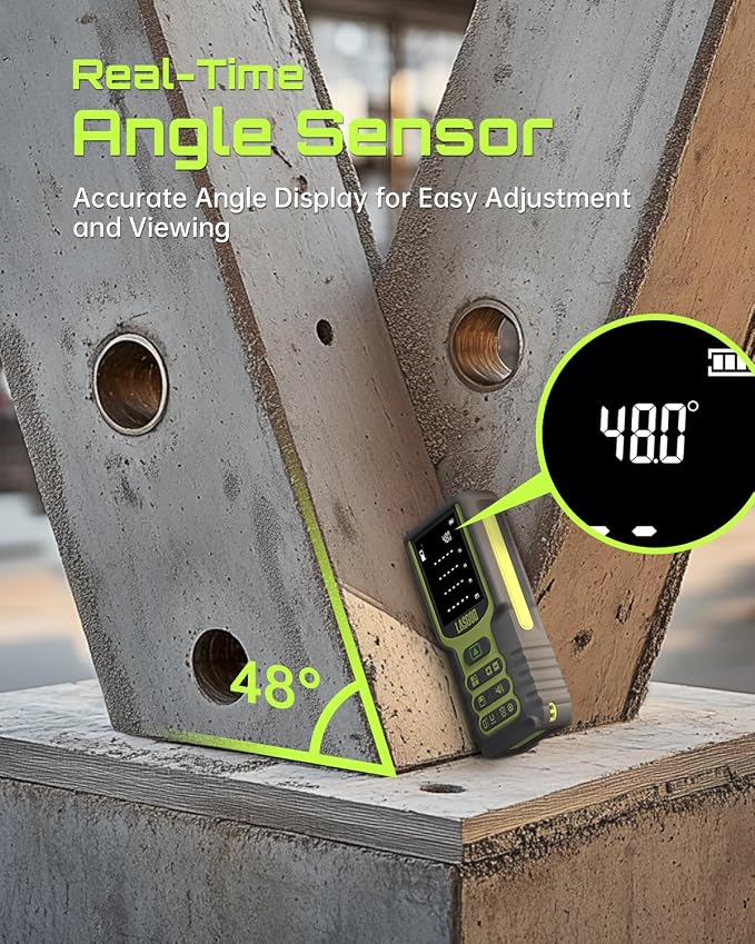 Laser Measure, LASGOO 100m/328ft Laser Measurement Tool, Laser Distance Meter - Image 3