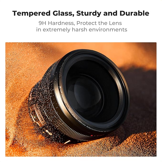 K&F CONCEPT 43mm Shockproof & Ultra Low Reflectivity MCUV Lens Protection Filter - Image 3