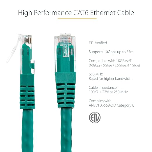 StarTech 1ft CAT6 Ethernet Cable - Image 2