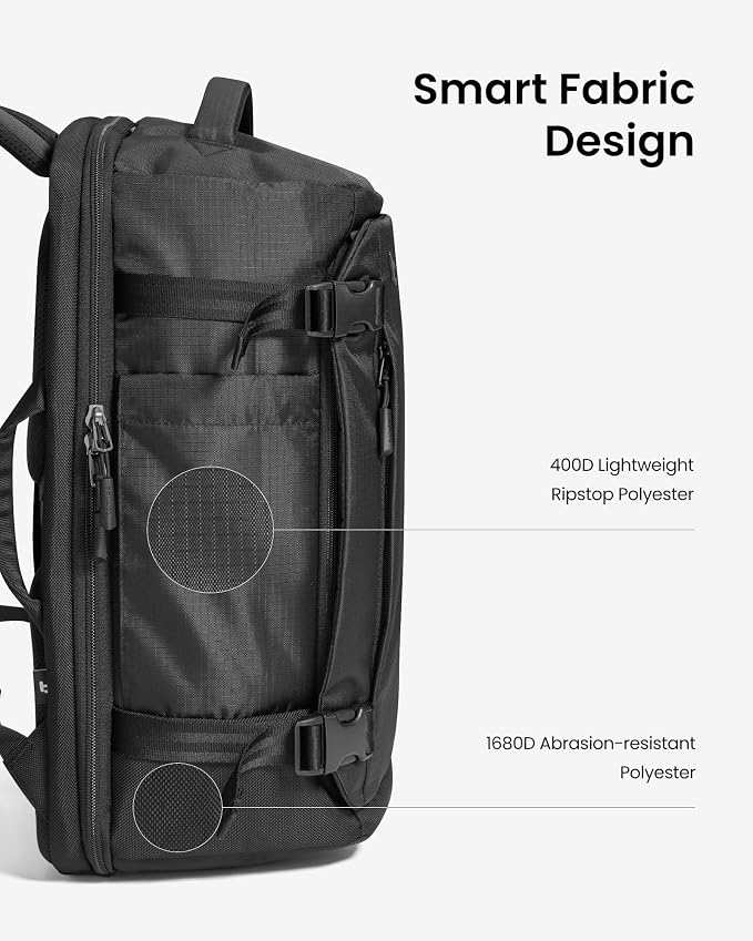 tomtoc Travel Backpack 28L, TSA Friendly Flight Approved Carry-on Luggage - Image 8
