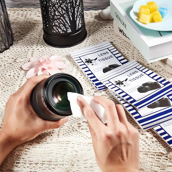 500 Pieces Lens Cleaning Paper Tissue and 2 Double Sided Cleaning Cloth-Lens - Image 5
