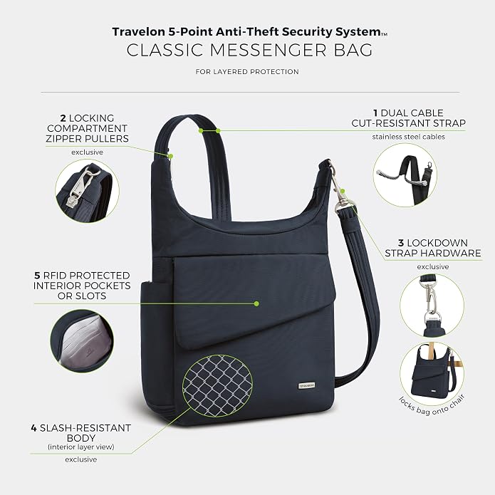 Travelon Anti-Theft Classic Messenger Bag - Image 3