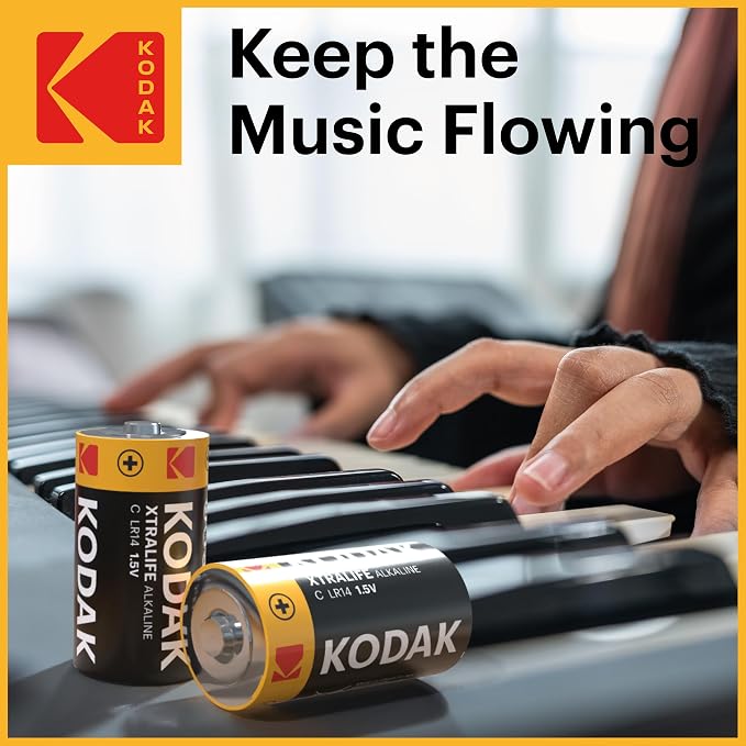 KODAK C Alkaline Batteries C Cell High-Performance Bulk 1.5 Volt Battery Pack - Image 4
