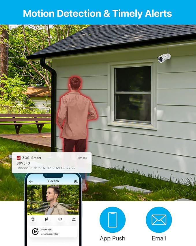 ZOSI 16CH 4K PoE Security Cameras System, 4K 8MP 16 Channel H.265 NVR - Image 5