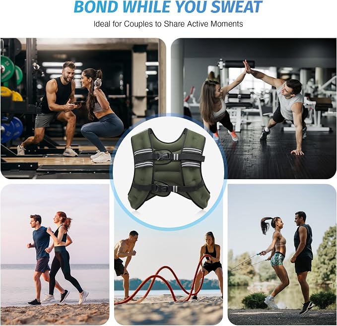 ZELUS Weighted Vest, 6lb/8lb/12lb/16lb/20lb/25lb/30lb Weight Vest - Image 4