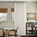 Memory Trained Pinch Pleated Curtains 90 Inches Long, Viral Linen Pinch Pleat by ANRODUO
