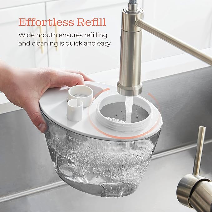 Cool Mist Humidifier - 2.2L Water Tank, for Bedroom, Baby, Quiet Ultrasonic Air Vaporizer, Adjustable Mist Level, 360 Nozzle Rotation, Auto-Shut Off, Large Area Humidifiers Easy Fill and Clean (Grey) - Image 5