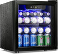 Antarctic Star 12 Bottle/48 Can Beverage Refrigerator, Wine Cooler/Cabinet, Mini Drink Fridge, Clear Front Glass Door Counter Top Red Cellar Beer Soda Bar Quiet Compressor Freestanding 1.3 cu.ft. | 12 Bottle 48 Can capacity, Low Noise Clear Glass Door,... by AntarcticStar