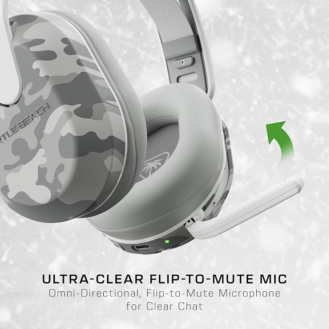 Turtle Beach Stealth 500 Wireless Multiplatform Gaming Headset for Xbox, PC | Xbox Series X|S, Xbox One, Bluetooth, 40mm Drivers, Rechargeable 40-Hr Battery, Flip-to-Mute Mic, Memory Foam, Arctic Camo - Image 3