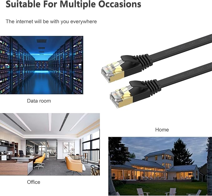 Cat 7 Ethernet Cable 50 ft High Speed 10Gbps 600MHz, Shielded Ethernet Cord - Image 6