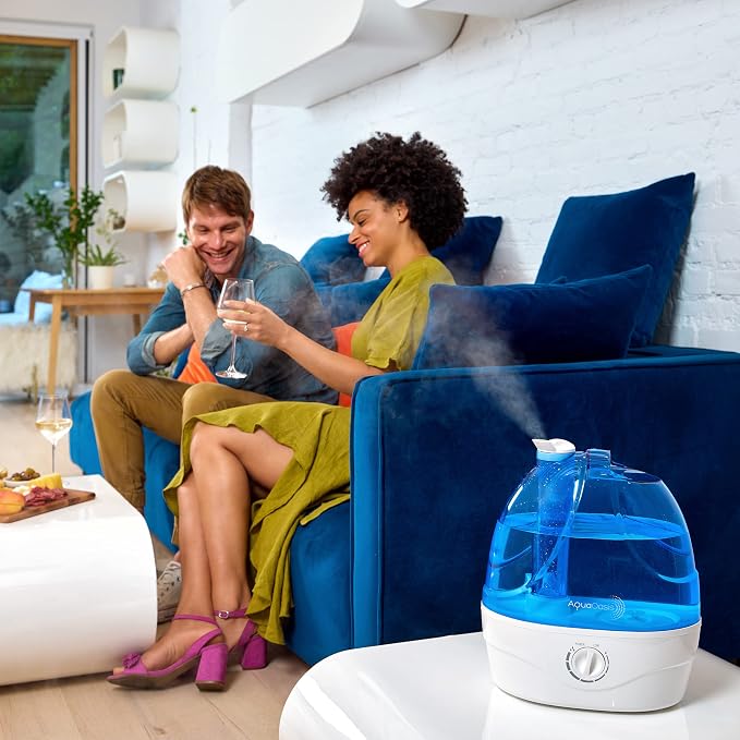 AquaOasis® Cool Mist Humidifier (6L Water Tank) Quiet Ultrasonic Humidifiers for Bedroom & Large room - Adjustable -360 Rotation Nozzle, Auto-Shut Off, Humidifiers for Babies Nursery & Whole House - Image 2