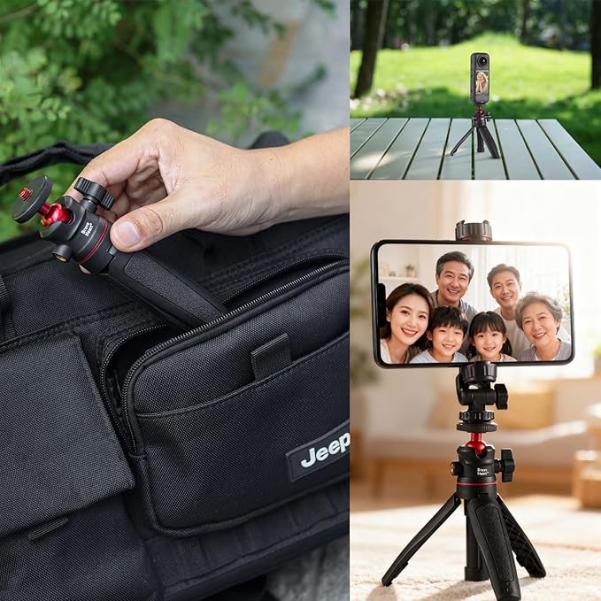 Black Mini Tripod Phone Stand - Image 6