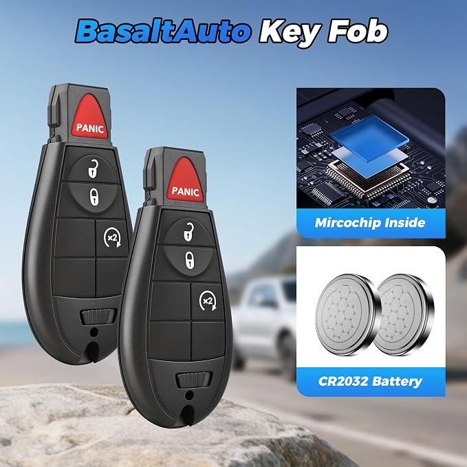 Key Fob 2Pcs 433 MHZ GQ4-53T 56046955AG Compatible - Image 2
