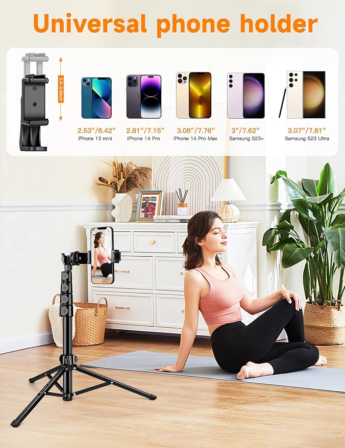 Phone Tripod, Camera Stand for iPhone, Compatible - Image 4