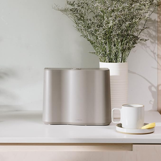 Vitruvi Cloud Bedside Humidifier, Dove, 24 Hr Run Time, 602ft Coverage, Large Home Bedroom - Night Mode - Includes 3 Month Filter - Image 3