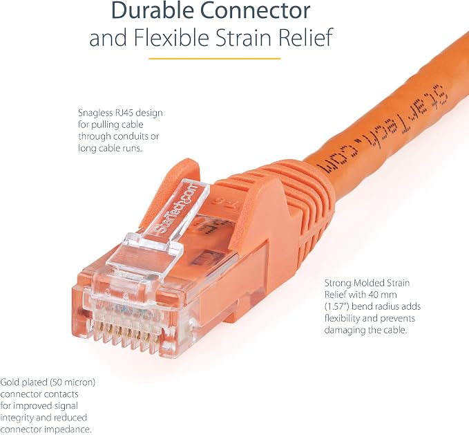 StarTech 10ft CAT6 Ethernet Cable - Image 3