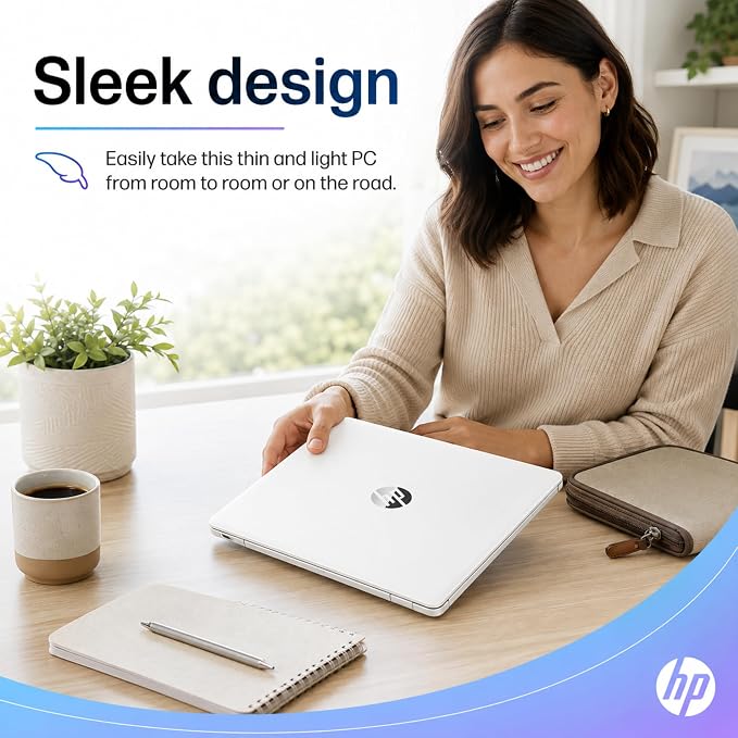 HP Ultrabook Laptop, 4GB RAM, 128GB SSD, Intel Processor, No Mouse | 1TB Cloud Storage, Copilot AI, Long Battery Life, Lightweight, Microsoft 365 1-Year, Windows 11, No mouse - Image 3