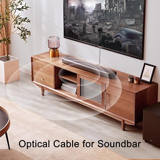 Digital Optical Audio Cable 6 feet, Fiber Optic Cable Ultra-Thin Cord, SPDIF - Image 3