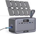 DARAN Portable Power Station 100W with 25W Solar Panel LiFePO4 Battery Power Bank with110V AC Outlets Solar Generator Fast Charging for Hurricane Emergency,Outdoor Use,Off-Grid traveling by DARAN