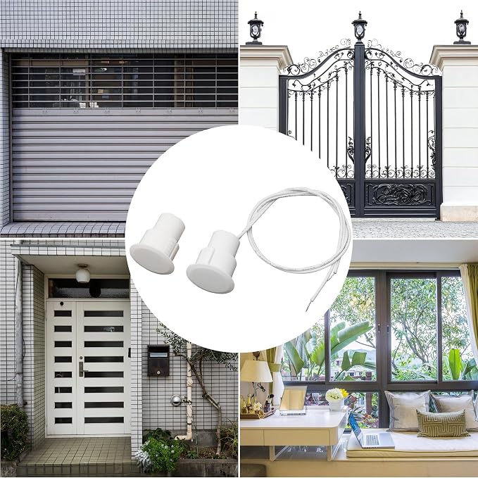2PCS Recessed Wired Security Window Door Contact Sensor, Normally Closed NC - Image 6