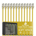 0.5 Foot Cat6 Patch Cables, Solid Pure Copper Patch Cord, Cat 6 Ethernet Cable by CatBose