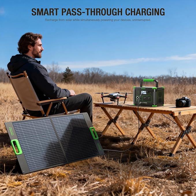Portable Power Station 500W (Peak 1000W), 519Wh Solar Generator with 2x110V AC Outlets & USB-C PD 60W, 10-Port Power Bank with Wireless Charger for Outdoor Camping, RV Trips, and Home Emergency Backup - Image 4