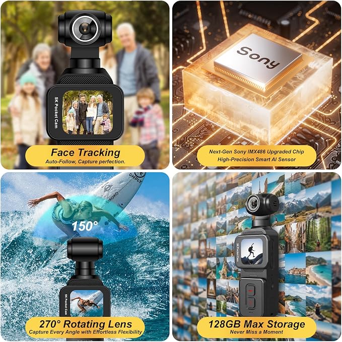 5K Pocket Vlogging Camera Body Camera - Image 6