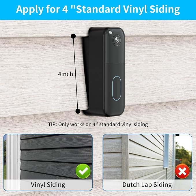 Blink Doorbell Vinyl Siding Mount, Compatible - Image 2