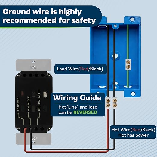 TOPGREENER Occupancy/Vacancy PIR Motion Sensor Light Switch, Learning Function - Image 2