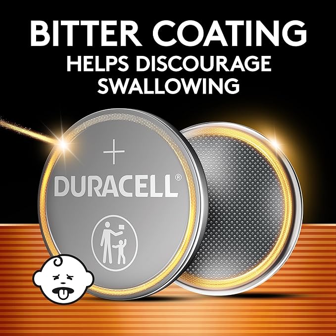 Duracell CR2032 Lithium Battery 3 Volt, Child Safety Features, Compatible - Image 3