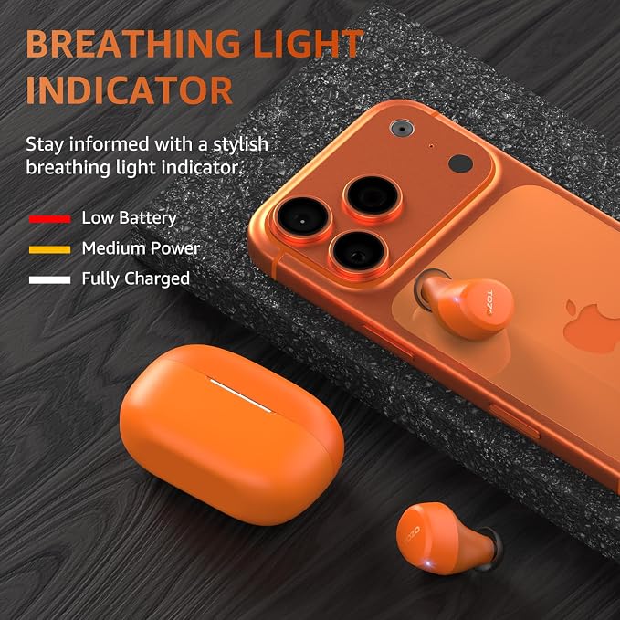 TOZO A1 Wireless Earbuds Bluetooth 5.3 Light Weight in Ear Headphones | IPX5 Waterproof, 2 Mics for AI Calls, Immersive Premium Sound Bass Ear buds with Charging Case, 32 Presets EQ via TOZO App - Image 6