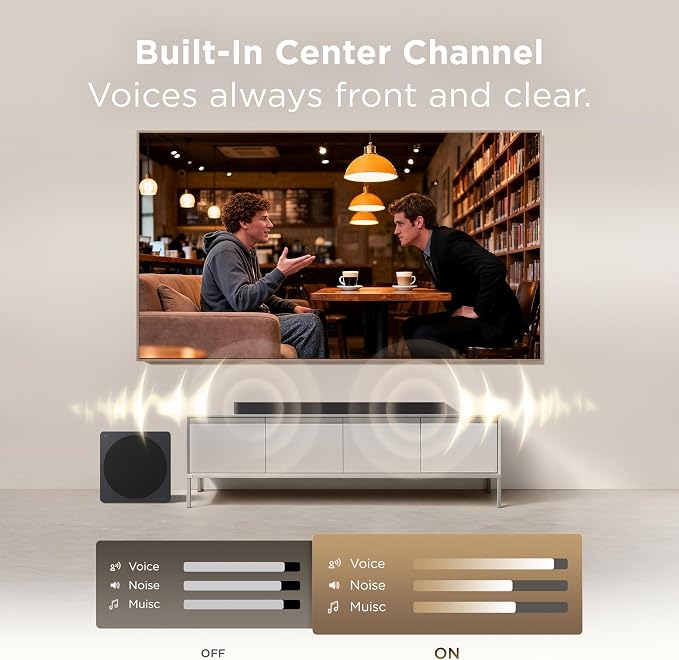 TCL Design Series Bang & Olufsen A65K | 3.1 Sound Bar with Wireless Subwoofer for Smart TV | Ultra Slim Dolby Atmos DTS:X AI Calibration | 460W Bluetooth Home Theater Audio System | 2026 Model - Image 10