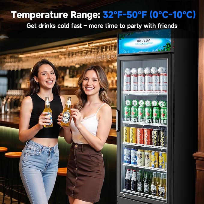 BODEGACOOLER Beverage Refrigerator, 12.5 Cu.Ft. Commercial Glass Door Fridge – Holds 420 Cans, Perfect for Game Day Watch Party & Summer BBQ, Drink Cooler for Home Bar, Patio, Garage, Man Cave - Image 8