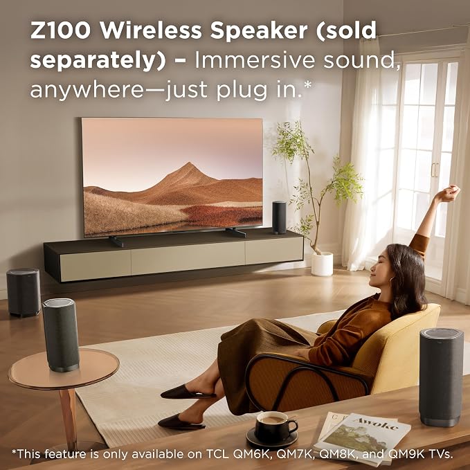 TCL Z100 Wireless Immersive 3D Home Theater Subwoofer QM6K, QM7K, QM8K, QM9K & X11L | Dolby Atmos Deep-Bass, Room-Filling Sound | Flexible Placement & Modern Design | Latest Model - Image 11