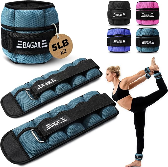 BAGAIL Ankle Wrist Weights for Women & Men, One Pair of 1/2/4/6/8/10 LBS by BAGAIL