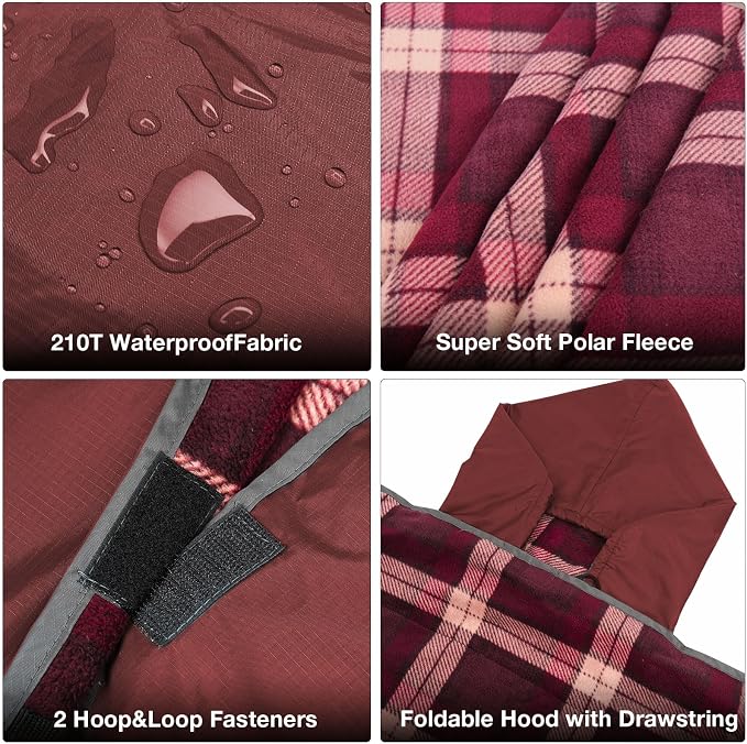 DUKUSEEK Stadium Blanket for Outdoor Sports, Waterproof Hooded Blankets for - Image 3
